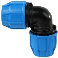 John Guest MDPE Compression Elbow - 90 Degree - 25mm in Blue