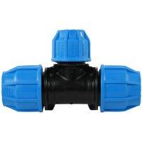 John Guest MDPE Compression Equal Tee - 32mm in Blue