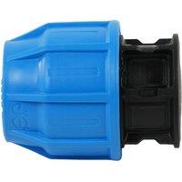 John Guest MDPE Compression Stop End - 25mm in Blue