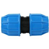 John Guest MDPE Compression Straight Coupling - 25mm in Blue