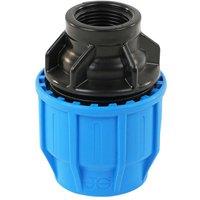 John Guest MDPE Compression Female Thread Adaptor - 25mm x 1" in Blue