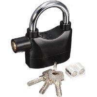 BARGAINS-GALORE Motion Sensor Alarm Padlock Shed Garage Alarmed Heavy Duty Alert Lock in Black