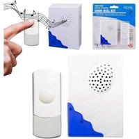 BARGAINS-GALORE Wire Free Battery Operated Home Door Bell Kit Waterproof Weatherproof in White