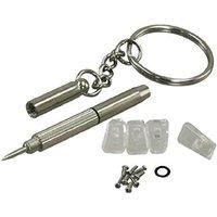 BARGAINS-GALORE 13pc Spectacle Eye Glasses Repair Fix Kit Screws Optical Screwdriver in Silver