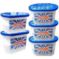 BARGAINS-GALORE 5 X Dehumidifiers Condensation Remover Absorber Mildew For Home 500ml