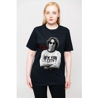 John Lennon New York City B&W Logo T-Shirt in Black | Size: Small