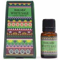 KDMD Banjara Indian Fragrance Oil 10ml - White Sage, Herbal & Cleansing in Green
