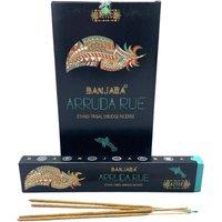 KDMD Banjara Tribal Smudge Incense - White Arruda Rue, 10 Sticks in Brown