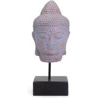 KDMD Stillness Buddha Head on Stand - Blue Copper Meditation Decor