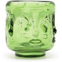 KDMD Garden Jade Buddha Faces Candle Jar - Elegant, Durable, Tranquil Decor in Green