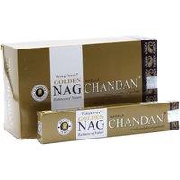 KDMD Golden Nag Chandan Incense Sticks - Long-Lasting Sandalwood Aroma in Brown