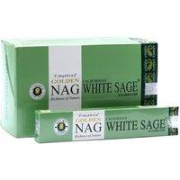 KDMD Golden Nag White Sage Incense - Cleansing & Meditation Smudge (15g) in Green