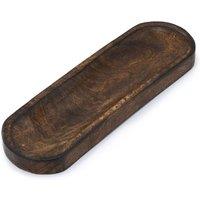 KDMD Large Mango Wood Incense Tray 30x10cm - Elegant & Functional Holder in Brown | Size: 30x10 cm