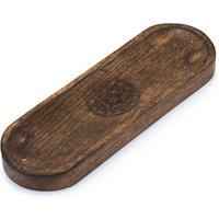 KDMD Large Mandala Incense Tray 30x10cm - Ash Catcher & Decor in Brown | Size: 30x10 cm