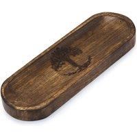 KDMD Large Tree of Life Incense Tray 30x10cm - Handcrafted Ash Catcher in Brown | Size: 30x10 cm