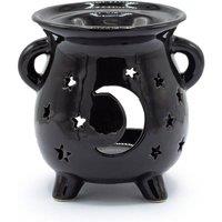 KDMD Moon & Stars Black Cauldron Oil Burner - Elegant Fragrance Diffuser