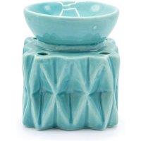 KDMD Blue Geometric Oil Burner - Modern Scent Diffuser & Decor in Aqua