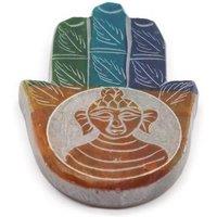 KDMD Soapstone Hamsa Buddha Incense Holder - Spiritual Home Decor