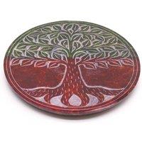 KDMD Tree of Life Soapstone Incense Holder - Elegant Disc Design