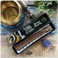 KDMD Tribal Soul Incense & Ceramic Holder for Energy Cleansing in Brown