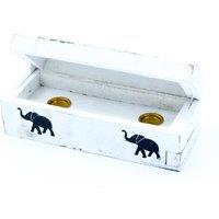 KDMD White Washed Incense Holder - 15cm Cone Smoke Box for Relaxation