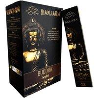 KDMD Banjara Buddha Incense - Sacred Bodhi Tree Aroma, Handmade 12 Sticks in Brown