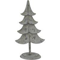 KDMD Rustic Metal Standing Tree Sculpture for Home Decor in Grey