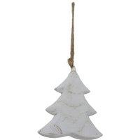 KDMD Whitewashed Rustic Hanging Tree Wall Decor for Farmhouse Style in White