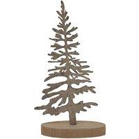 KDMD Large Rustic Metal Tree Sculpture on Stand for Modern Decor in Light Brown