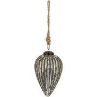 KDMD Grey Metallic Cone Bauble - Modern Luxury Christmas Decor