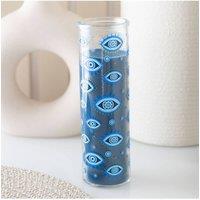 KDMD All Seeing Eye White Rose Candle Set - Mystical Celestial Decor & Gift in Blue