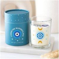KDMD Under Watchful Eyes White Rose Candle with Crystals - Spiritual Gift