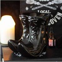 KDMD Black Witch Boots Oil Burner - Gothic Ceramic Fragrance Diffuser