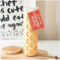 KDMD Caramel Waffle Scented Tube Candle - Sweet Breakfast Aroma, 55H Burn in Yellow