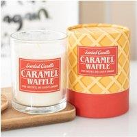 KDMD Caramel Waffle Scented Candle - Sweet Cinnamon & Syrup Aroma in White