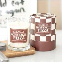 KDMD Fresh Baked Pizza Scented Candle - 40-Hour Aromatic Delight in White