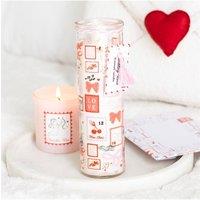 KDMD Valentine Sparkling Rose Tube Candle - Romantic Gift & Decor in Pink