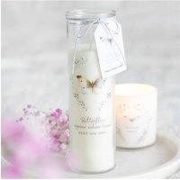KDMD Butterflies Appear Vanilla Candle - Memorial Gift & Sympathy Tribute in White