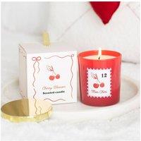KDMD Mon Cheri Cherry Blossom Candle - Romantic Scented Candle in Red Jar