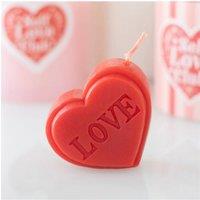 KDMD Red Heart-Shaped Valentine's Day Candle - Romantic Gift & Decor
