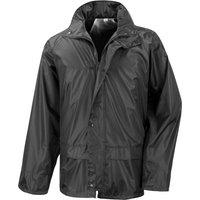 Result Men's Core Stormdri Rain Over Jacket in Black | Size: Large