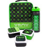 Xbox Men's Lunch Bag Bottle & 3 Snack Pot | Boys Green | Official Merch