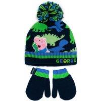 Peppa Pig Men's Beanie & Gloves Set | Boys Blue | Official Merch