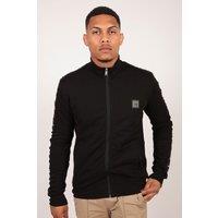 The Wolf Men's Full Zip Sweatshirt in Black | Size: Large