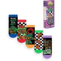 Teenage Mutant Ninja Turtles Men's Calf Socks Set of 5 | Boys Multicoloured | Size: 9-12