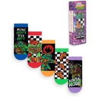 Teenage Mutant Ninja Turtles Men's Calf Socks Set of 5 | Boys Multicoloured | Size: 12.5-3