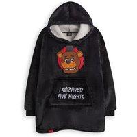 Five Nights At Freddy's Men's Blanket Hoodie | Boys Black | Official