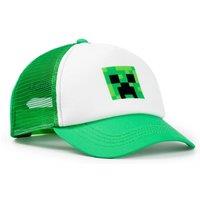 Minecraft Men's Snapback Curved Peak Cap | Boys Green | Official Merch