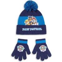 Paw Patrol Men's Beanie & Gloves Set | Boys Navy | Official Merch in Blue