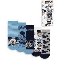 Disney Men's Calf Socks Set of 5 | Boys Blue | Official Merch | Size: 6-8.5